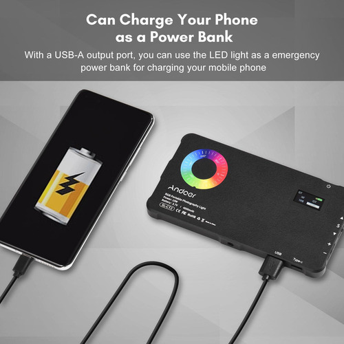 Panel De Luz Led De Relleno Led Andoer Pocket Rgb