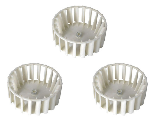 3 Ruedas De Ventilador Y303836 Para Secadora May-tag, Reempl