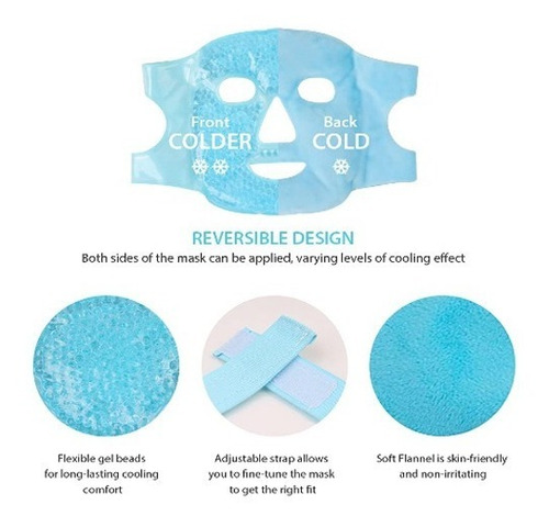 Imagen 5 de 10 de Máscara Facial Gel Frío Calor Terapia Poros Hinchazón Estrés
