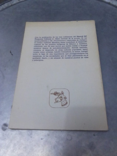 Manual Del Promotor Cultural. Adolfo Colombres