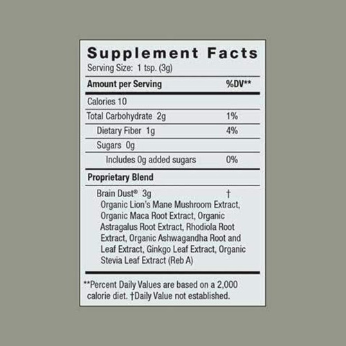 Moon Juice Brain Dust Herbal Supplement 42.5 G Sabor Fruit Punch