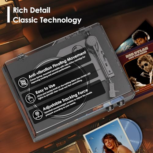 Pack De Tocadiscos Bluetooth Con Altavoces Mejorados