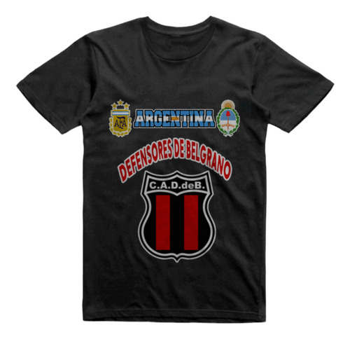 Remera Infantil Negra Defensores De Belgrano