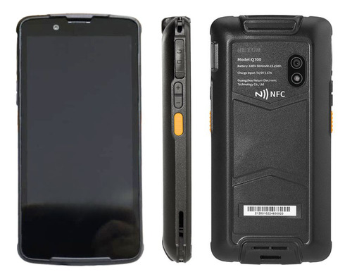 Coletor de Dados Leitor Código De Barras Portátil Q700 Pda 1d 2d Wi-fi 4g Cor Preto