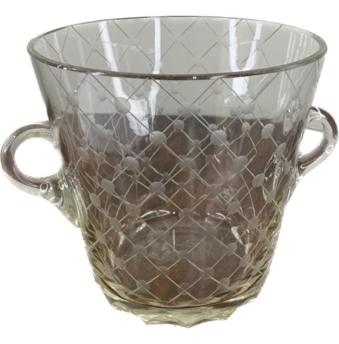 Porta Gelo Antigo Lapidado De Cristal 13cm 