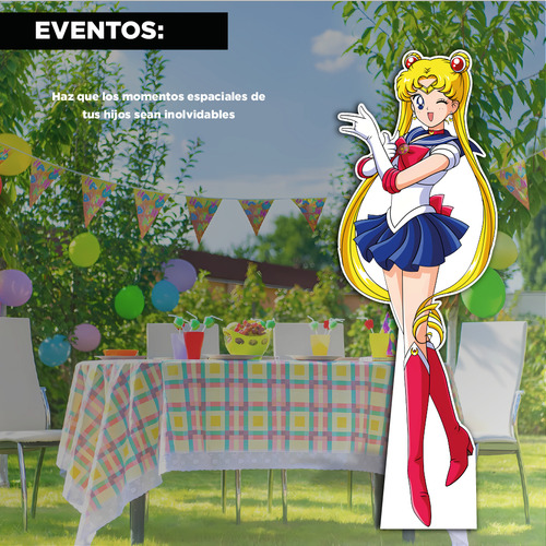 Figura Sailor Moon Usagi Base Solida Tamaño Real Coroplast Modelo 1