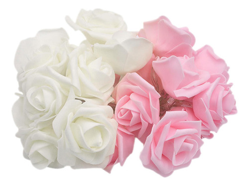 Luces De Hadas De Flores Rosas, 20 Led, Luces De Flores