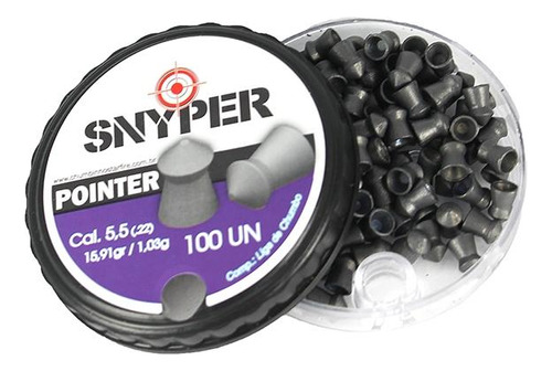 Chumbinho Snyper Pointer 5,5mm Com 100und Alta Performance