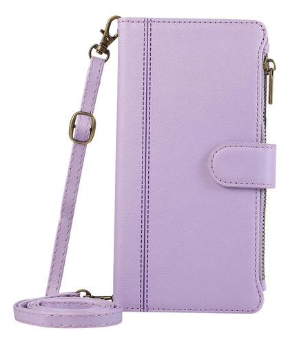 Funda De Piel Tipo Cartera Con Cierre Cruzado Con