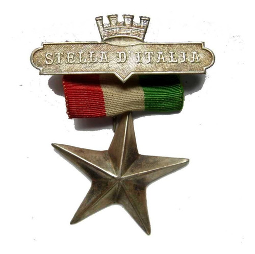 Antigua Condecoración De Plata Reino De Italia Stella D'ital