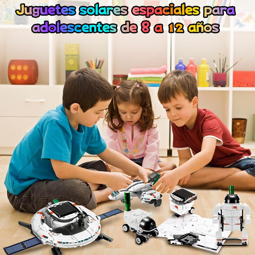 Juguete Educativo Robot Stem Con Energía Solar 6 En 1 Regalo