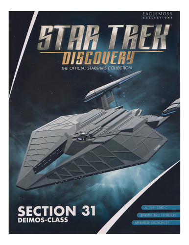 Miniatura Star Trek Discovery Nave Section 31 Deimos-class Cor Metalizada