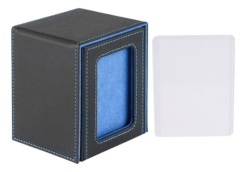 Caja De Almacenamiento Para Mazos De Cartas, Forro Azul