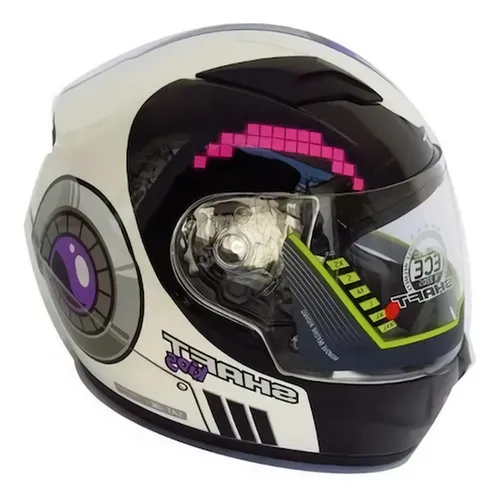 Casco Moto Niña Infantil Sh529-9 Robot Girl Talla L Shaft