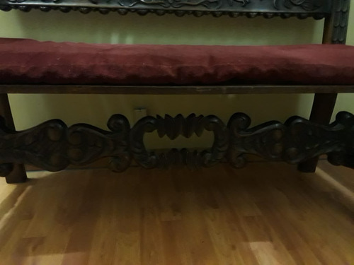 Imagen 8 de 10 de Banqueta De Madera Años 80 En Perfecto Estado.