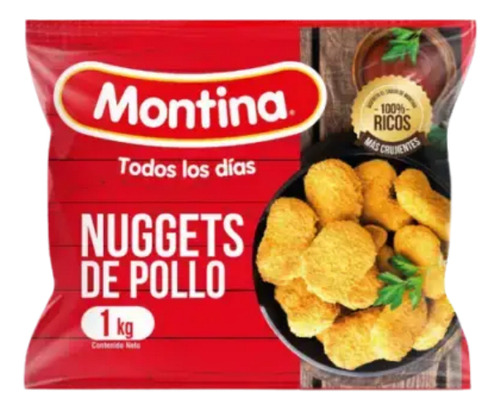 Nuggets De Pollo Apanado Y Congelados Marca Montina 1 Kilo
