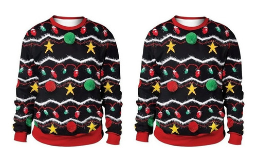 Sueter Navideño Ugly Jersey Navidad Pareja 2 Piezas [u]