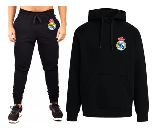 Conjunto Buzo+jogging-futbol-real Madrid Escudo Chico