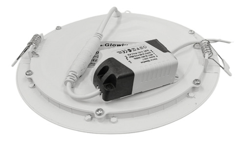 Panel Led Embutir 12w Redondo Luz Fría 6500k Marca Glowlux