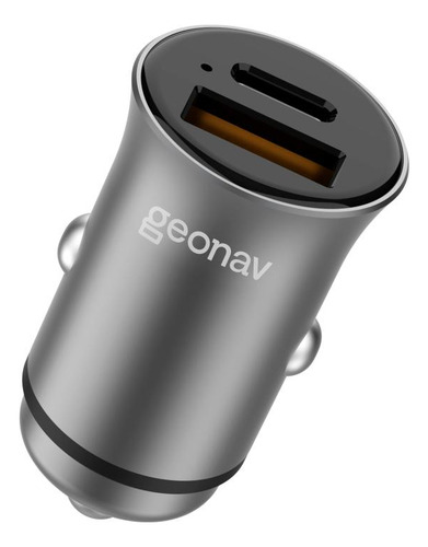Carregador Veicular 20w Superpower Mini Usb-c E Usb-a Geonav