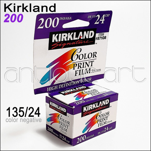 A64 Pelicula Kirkland 200 Asa 35mm Negativo Color 24 Rollo
