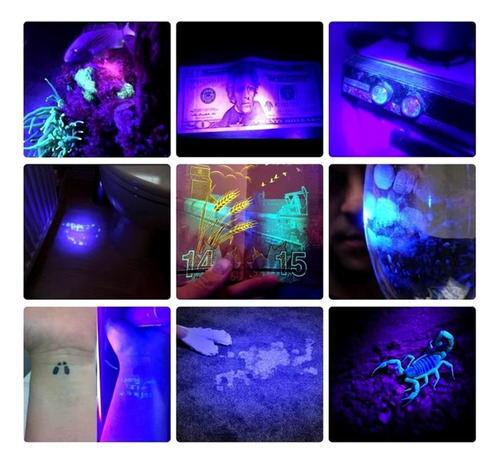 Linterna Uv 395 - Luz Ultravioleta Detector De Billetes