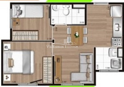 Imagem 3 de 18 de Apartamento Em Condomínio Padrão Para Venda No Bairro Mooca, 2 Dorm, 1 Vagas, 35m² - 1221