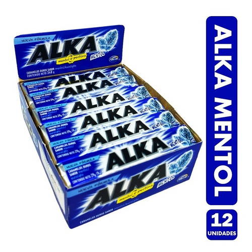 Alka Azul, Sabor Mentol/eucalipto - (display De 12 Unidades)