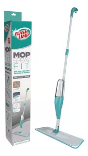 Mop Spray Fit Microfibra Verde Reservatório 365ml Flash Limp