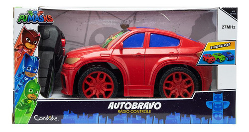 Autobravo Pj Mask Rc 3 Func Pilhas Vermelho