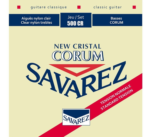 Savarez 500cr New Cristal Corum Encordado Guitarra Clasica 
