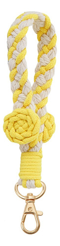 Llavero De Macramé Xgalbla Diseño Rosa Hecho A Mano Color