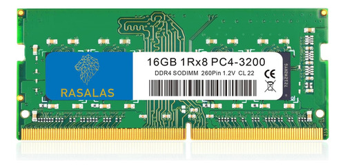 Memoria Ram 16gb Para Pc4-25600 Sodimm Ddr4-3200 Mhz Rasalas