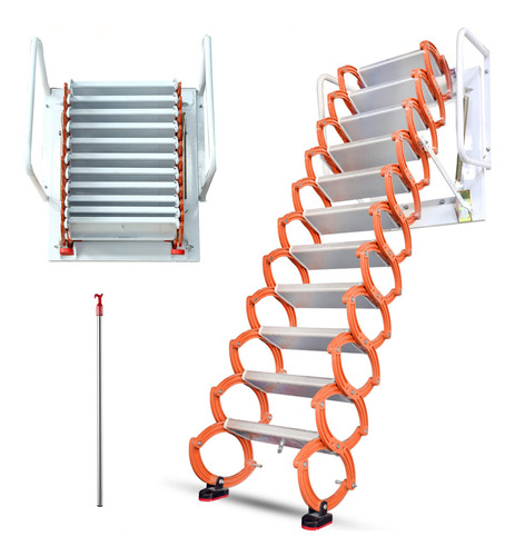 Intbuying Escalera Plegable Para Desvan 12 Escalon Montaje X