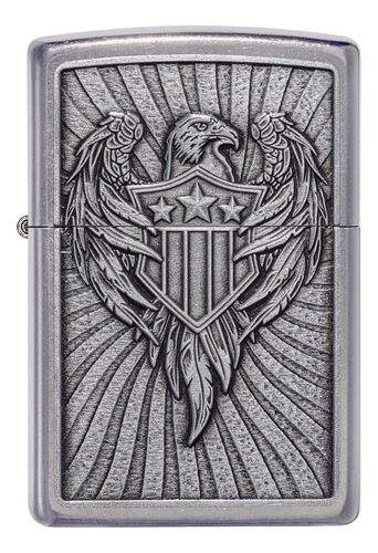 Encendedor Zippo Cromado Emblema De Águila