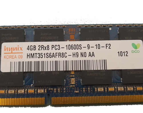 Memoria Ram Hynix Hmt351s6afr8c-h9 4gb Ddr3 1333mhz Laptop (Usado)