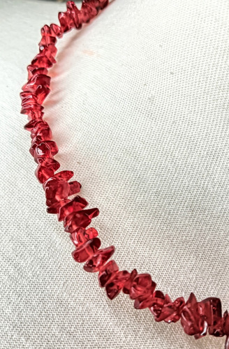 Collar Corto Mc'maru Gargantilla Energía Piedras Naturales Piedras Turbelina Rubelita En Escallas