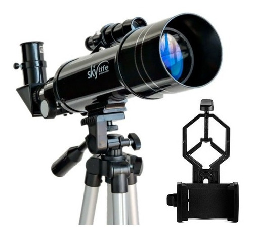 Telescópio Skylife 70mm Tcrater Pro + Adaptador Celular Adtx