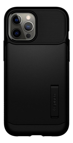 Imagem 4 de 8 de Capa Spigen Slim Armor Preto Para iPhone 12 Pro Max