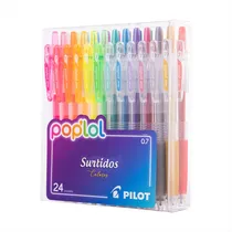 Comprar Set Lápices Gel Poplol 24 Colores Punta 0.7 Jelly Pilot Trazo Jelly 24 Colores
