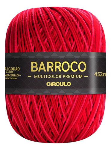 Barroco Multicolor Premium Kit 3un 6 Fios 400g Linha Crochê Cor Cabaré