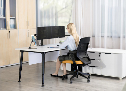 Suporte Mesa Braço Articulado 2 Monitores 17-32 Dell Samsung Cor Preto