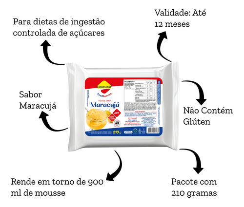 Mistura Mousse Diet Lowçucar 210g Sabores Variados Kit Com 6