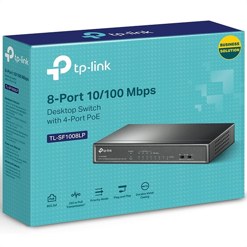 Desktop Switch Poe Tp-link Sf1008lp 8 Puertos Fast Ethernet