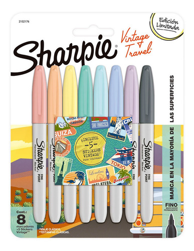 Sharpie Vintage Plumones Permanentes Marcadores Punto Fino
