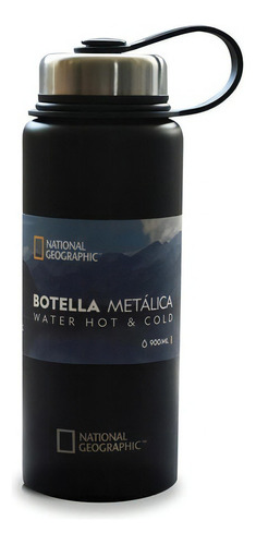 Botella Y Tapa Metalica National Geographic 900ml