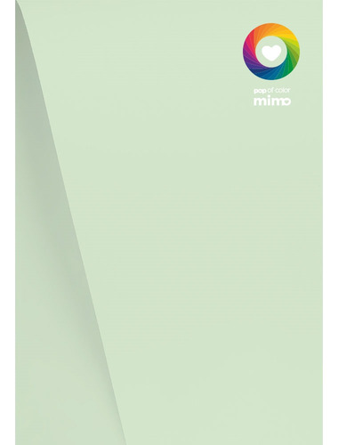 Papel Color Pop A4 180g Verde Candy Mimo 25 Unidades Liso