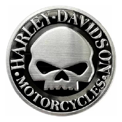 Emblema Harley Davidson Skull Tanque O Superficies Planas