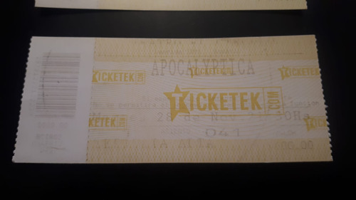 Lote Entradas Recital Metal - Carcass Lacuna Katatonia Tarja (Usado)