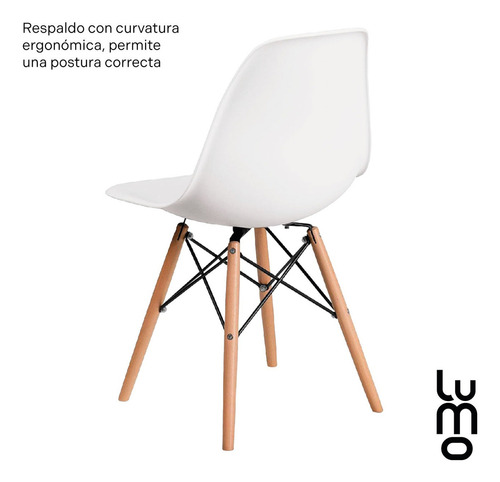 Set X 2 Sillas Tipo Eames Comedor Reforzadas Estructura